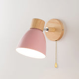 Modern Wooden Cone Wall Sconce Fixture