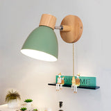Modern Wooden Cone Wall Sconce Fixture