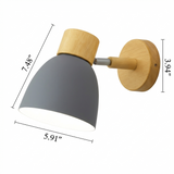 Modern Wooden Cone Wall Sconce Fixture