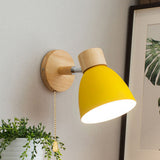 Modern Wooden Cone Wall Sconce Fixture