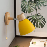 Modern Wooden Cone Wall Sconce Fixture