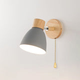 Modern Wooden Cone Wall Sconce Fixture