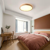 Modern Wooden Flush Mount LED Ceiling Light
