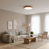 Modern Wooden Flush Mount LED Ceiling Light