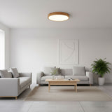 Modern Wooden Flush Mount LED Ceiling Light