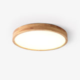 Modern Wooden Flush Mount LED Ceiling Light