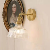 Nordic Brass Glass Flower Wall Light