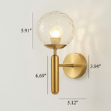 Nordic Brass Glass Globe Wall Sconce
