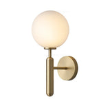 Nordic Brass Glass Globe Wall Sconce