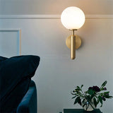 Nordic Brass Glass Globe Wall Sconce