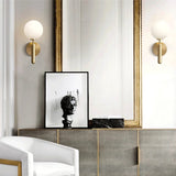 Nordic Brass Glass Globe Wall Sconce