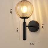 Nordic Brass Glass Globe Wall Sconce