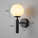 Nordic Brass Glass Globe Wall Sconce