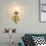 Nordic Brass Glass Globe Wall Sconce