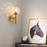 Nordic Brass Glass Globe Wall Sconce