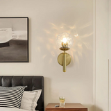 Nordic Brass Glass Globe Wall Sconce