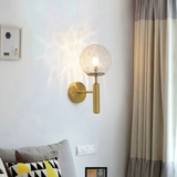 Nordic Brass Glass Globe Wall Sconce