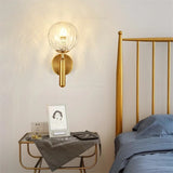 Nordic Brass Glass Globe Wall Sconce