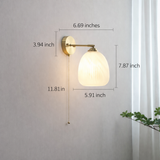 Nordic Brass Wall Sconce with Ribbed Glass