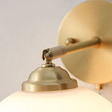Nordic Brass Wall Sconce with Ribbed Glass
