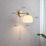 Nordic Brass Wall Sconce with Ribbed Glass
