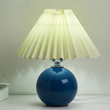 Nordic Ceramic Table Lamp with Pleated Shade