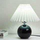 Nordic Ceramic Table Lamp with Pleated Shade