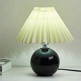 Nordic Ceramic Table Lamp with Pleated Shade