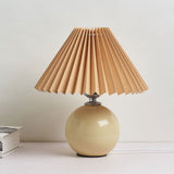 Nordic Ceramic Table Lamp with Pleated Shade