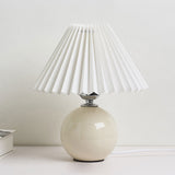 Nordic Ceramic Table Lamp with Pleated Shade
