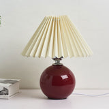 Nordic Ceramic Table Lamp with Pleated Shade
