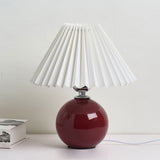 Nordic Ceramic Table Lamp with Pleated Shade