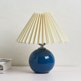 Nordic Ceramic Table Lamp with Pleated Shade