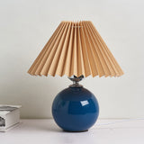 Nordic Ceramic Table Lamp with Pleated Shade