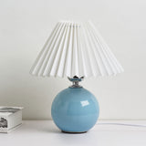 Nordic Ceramic Table Lamp with Pleated Shade