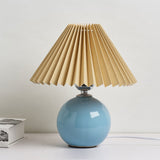 Nordic Ceramic Table Lamp with Pleated Shade