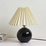 Nordic Ceramic Table Lamp with Pleated Shade
