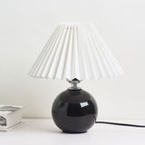 Nordic Ceramic Table Lamp with Pleated Shade