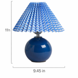 Nordic Ceramic Table Lamp with Pleated Shade
