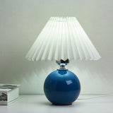 Nordic Ceramic Table Lamp with Pleated Shade