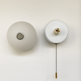 Nordic Glass Globe Wall Sconce with Pull Cord