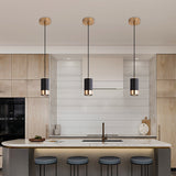 Nordic Iron Column Pendant Light LED