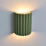 Nordic Resin Ribbed Wall Sconce with LED Lamp