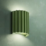 Nordic Resin Ribbed Wall Sconce with LED Lamp