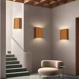 Nordic Resin Ribbed Wall Sconce with LED Lamp