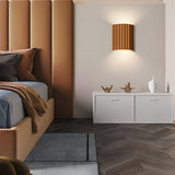 Nordic Resin Ribbed Wall Sconce with LED Lamp