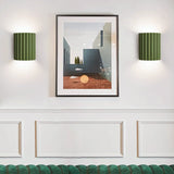 Nordic Resin Ribbed Wall Sconce with LED Lamp