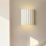 Nordic Resin Ribbed Wall Sconce with LED Lamp