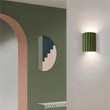 Nordic Resin Ribbed Wall Sconce with LED Lamp