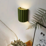 Nordic Resin Ribbed Wall Sconce with LED Lamp